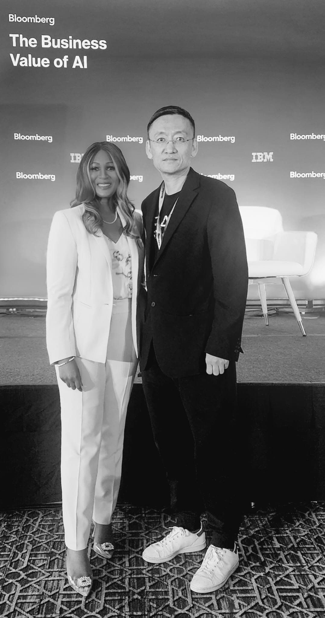 Executive connections at a business leadership event
